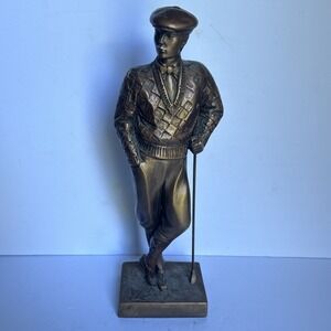 Vintage Austin Sculpture 1989 Plus  Fours Golfer 16" Bronze Finish Statue Read